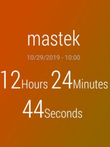 Countdown zur Mastek 2019